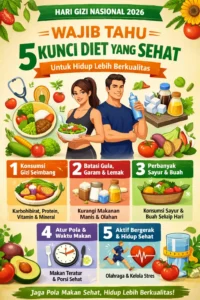 Read more about the article Hari Gizi Nasional 2026, Wajib Tahu 5 Kunci Diet yang Sehat untuk Hidup Lebih Berkualitas