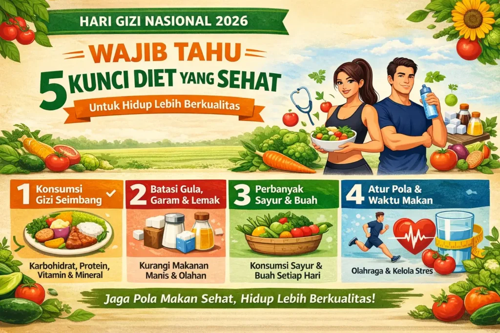 Hari Gizi Nasional 2026, Wajib Tahu 5 Kunci Diet yang Sehat untuk Hidup Lebih Berkualitas