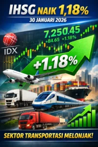 Read more about the article IHSG Hari Ini 30 Januari 2026 Melesat 1,18%, Sektor Saham Transportasi Melompat