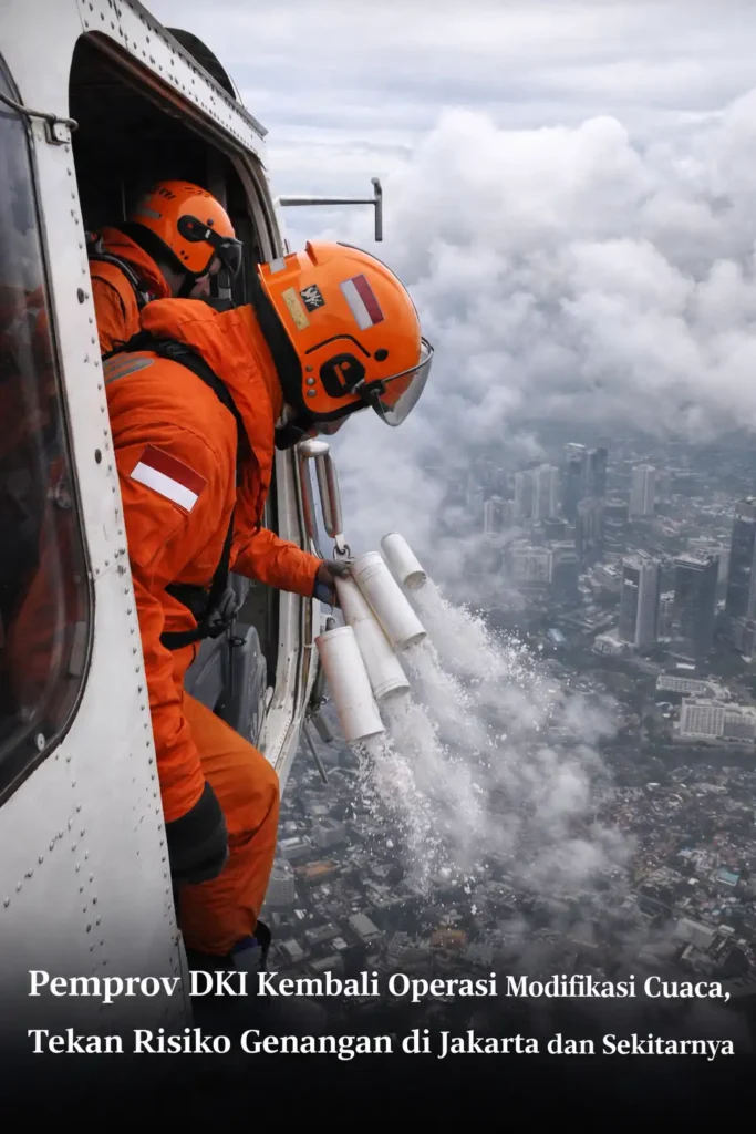 Pemerintah Provinsi DKI Jakarta Kembali Operasi Modifikasi Cuaca, Tekan Risiko Genangan di Jakarta dan Sekitarnya
