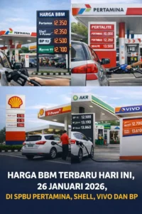 Read more about the article Update Terbaru Harga BBM Hari Ini 26 Januari 2026 di SPBU Pertamina, Shell, Vivo dan BP